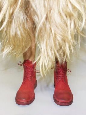 Marsell Suede ankle Lace up Combat Boots, 2020 Collection